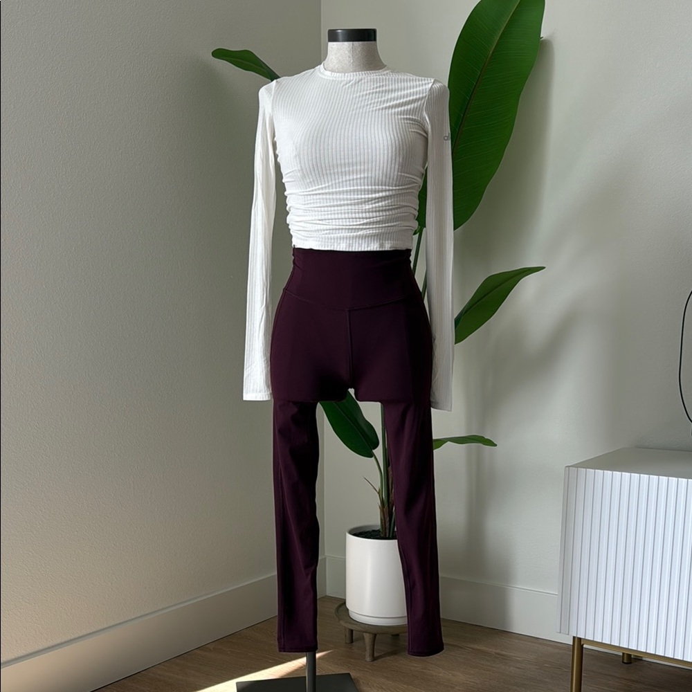 High-Waisted Plum Active Leggings Pants